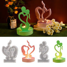 Load image into Gallery viewer, Valentine&#39;s Day Couple Kissing Candle Holder Mold
