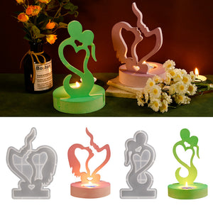 Valentine's Day Couple Kissing Candle Holder Mold