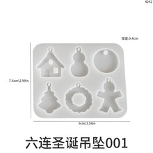 Load image into Gallery viewer, Pendant Snowman House Christmas Tree Earrings Silicone Mold

