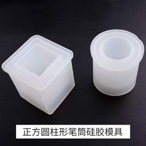 Square Cylindrical Pen Holder Silicone Mold