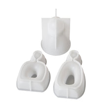 Load image into Gallery viewer, Abstract Child Father Mother Human Candle Mold
