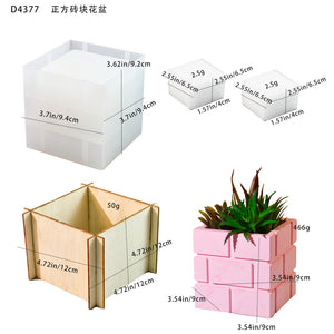 Square Brick Flower Pot Storage Box Mold