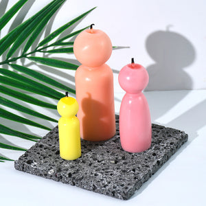 Cylindrical Figurine Ornament Candle Silicone Mold