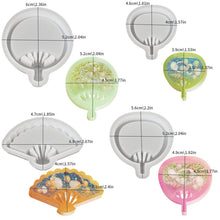 Load image into Gallery viewer, Multiple Fan Flowing Sand Pendant Keychain Silicone Mold
