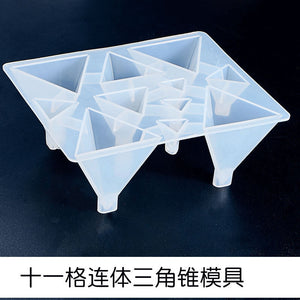 Eleven Grid Connected Triangular Cone Mold