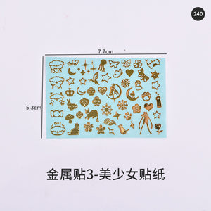 English Hanging Metal Sticker Accessories