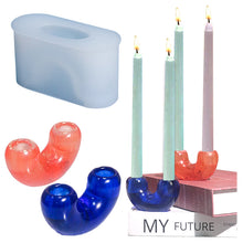 Load image into Gallery viewer, U-shaped Candle Holder Silicone Mold

