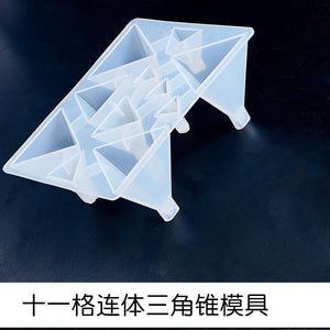 Eleven Grid Connected Triangular Cone Mold