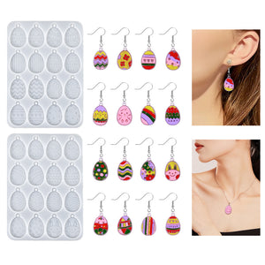 Easter Egg Full Page Earrings Silicone Mold