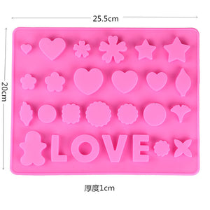 LOVE Flower English Word Mold