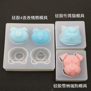 4 Emoji Bear Cat and Dog Mold