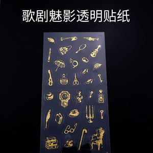 Transparent Gold Sticker Material