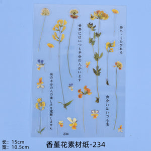 Multiple Flower Stickers Material