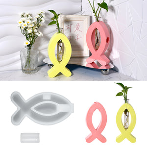 Geometric Fish shaped Hydroponic Silicone Mold