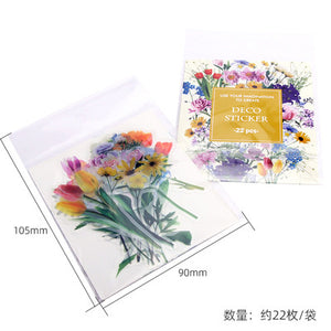 Transparent Flower Stickers