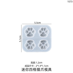 Mini Four Grid Cat Claw Mold