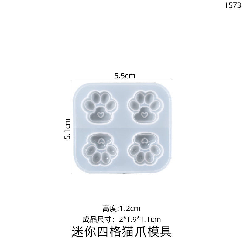 Mini Four Grid Cat Claw Mold