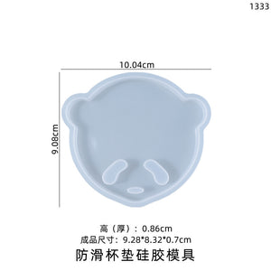 Panda Set Storage Box Coaster Mold