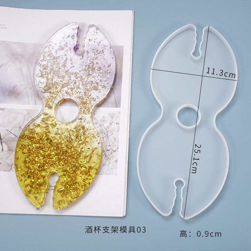 Irregular Tray Wine Cup Holder Mold
