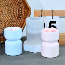 Load image into Gallery viewer, Double-layer Cylindrical Candle Holder Mold

