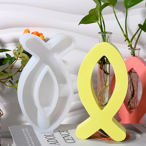 Geometric Fish shaped Hydroponic Silicone Mold