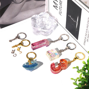 Silicone Gold and Silver Keychain