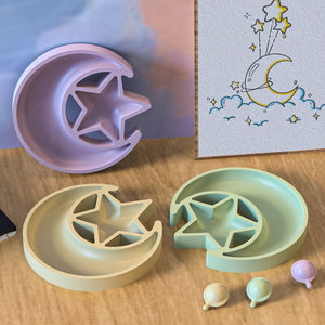 Star Moon Plate Storage Box Silicone Mold