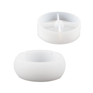 Round with Lid Ashtray Storage Can Candle Cup Mold