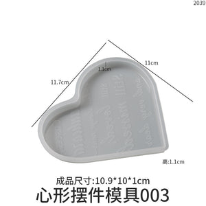 Heart shaped Commemorative Plate Ornaments Mold