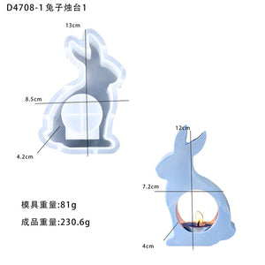Easter Rabbit Candle Holder Silicone Mold
