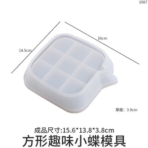 Cloud Round Square Storage Tray Silicone Mold