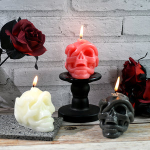 Halloween Double Snake Skull Candle Mold