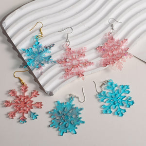 Christmas Snowflake Earrings Silicone Mold