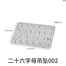 Load image into Gallery viewer, 26 English Alphabet and Number Symbols Love Earrings Mold
