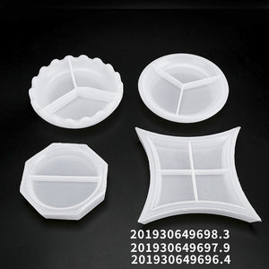 Irregular Plate Pattern Storage Box Mold