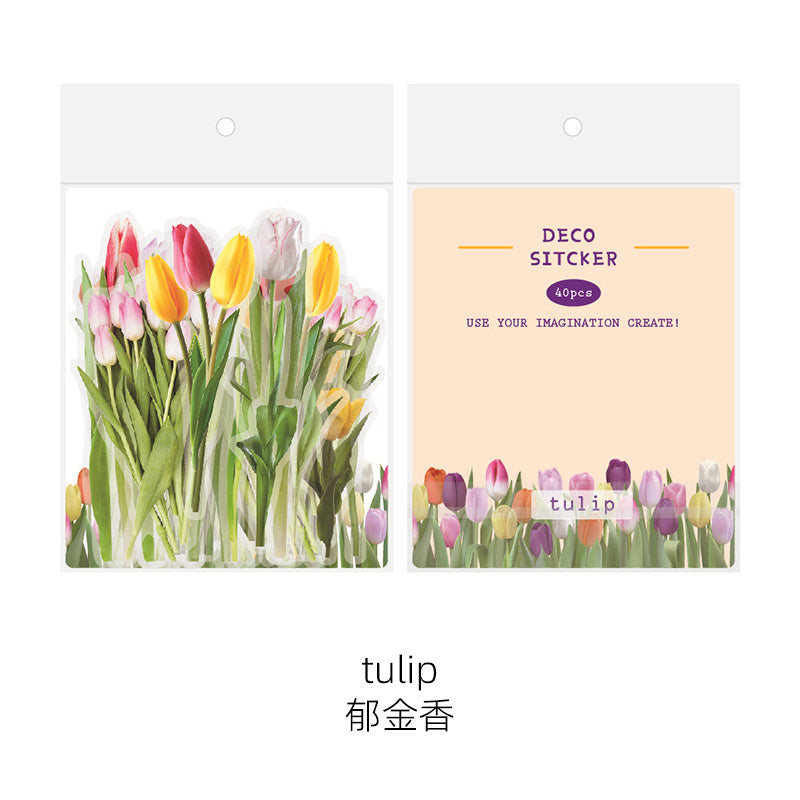 Transparent Flower Stickers