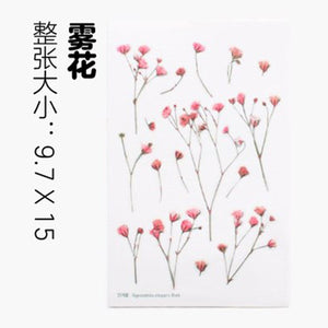 Dried Flower Stickers Material