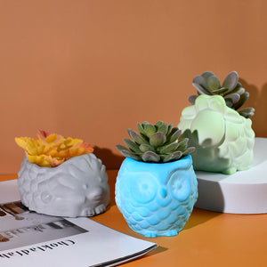 Animal Gypsum Succulent Flower Pots Silicone Mold