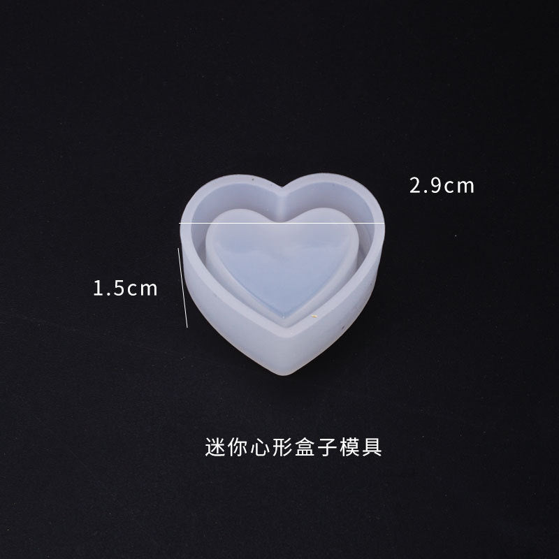 Heart shaped Box Hollow Pendant Bookmark Mold