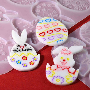 Easter Egg Rabbit Pendant Silicone Mold