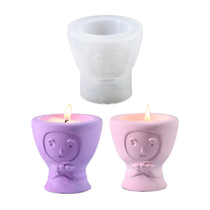 Butterfly Knot Face Candle Holder Mold