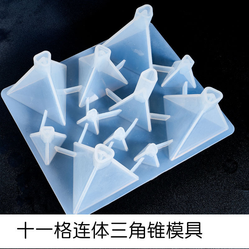 Eleven Grid Connected Triangular Cone Mold