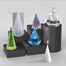Load image into Gallery viewer, Cylindrical Cone Ring Holder Mold
