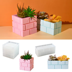 Square Brick Flower Pot Storage Box Mold