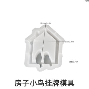 House Bird List Pendant Hanging Silicone Mold