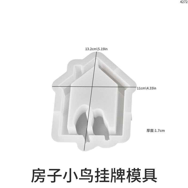 House Bird List Pendant Hanging Silicone Mold