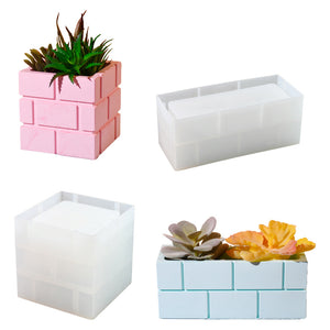 Square Brick Flower Pot Storage Box Mold