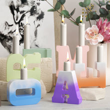 Load image into Gallery viewer, Capital English Letter Candle Holder Silicone Mold
