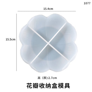 Petal Storage Four Leaf Grass Fruit Plate Silicone Mold