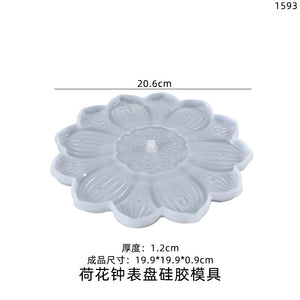 Irregular Flower Leaf Clock Plate Mold